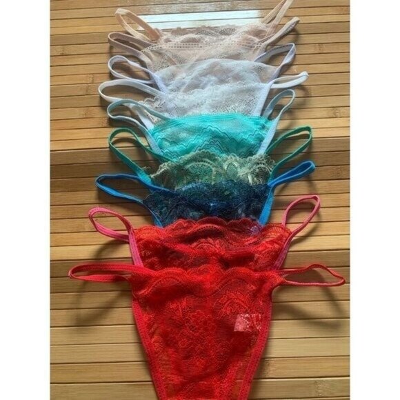 NEW Women’s 9 Pair Lace G-String Thong Set XS/S - Picture 3 of 10